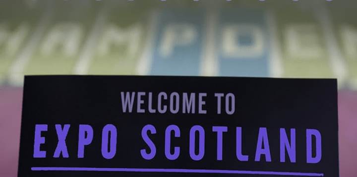 Scotland expo welcome sign